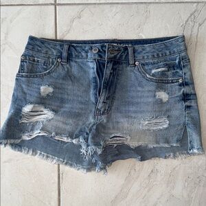 Blue Spice Distressed Blue Jean Shorts